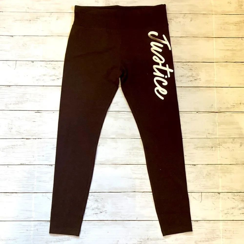 Girls Justice Graphic Leggings Pants Size M Plus